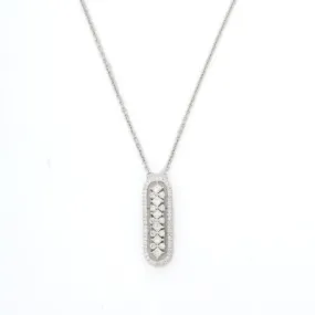 14K Diamond Bar Necklace