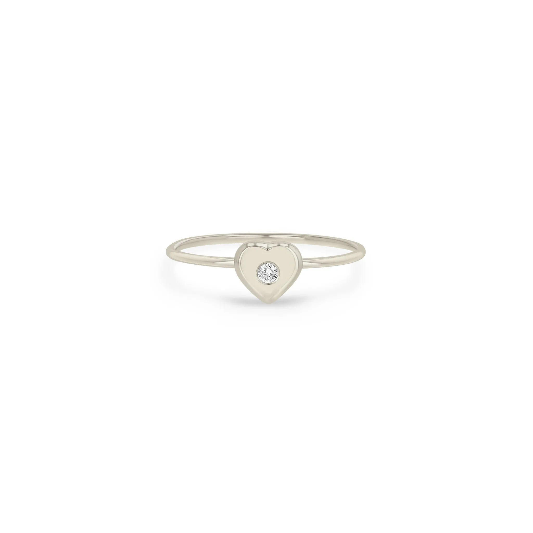 14k Diamond Nugget Heart Ring