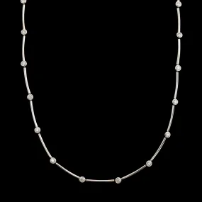 14K White Gold Estate Diamond Necklace