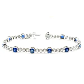 18 kt Gold Sapphire and Diamond Bracelet