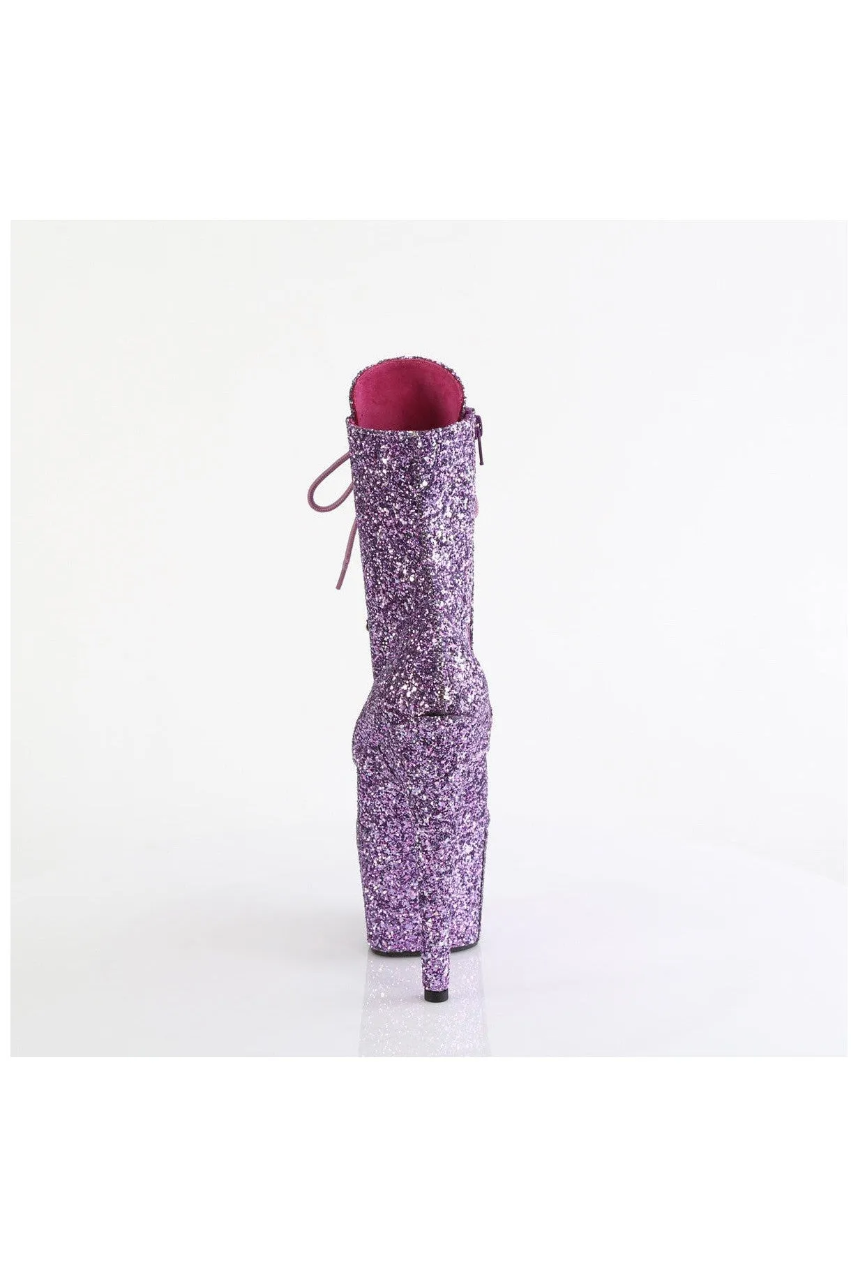 ADORE-1020GWR Purple Glitter Ankle Boot