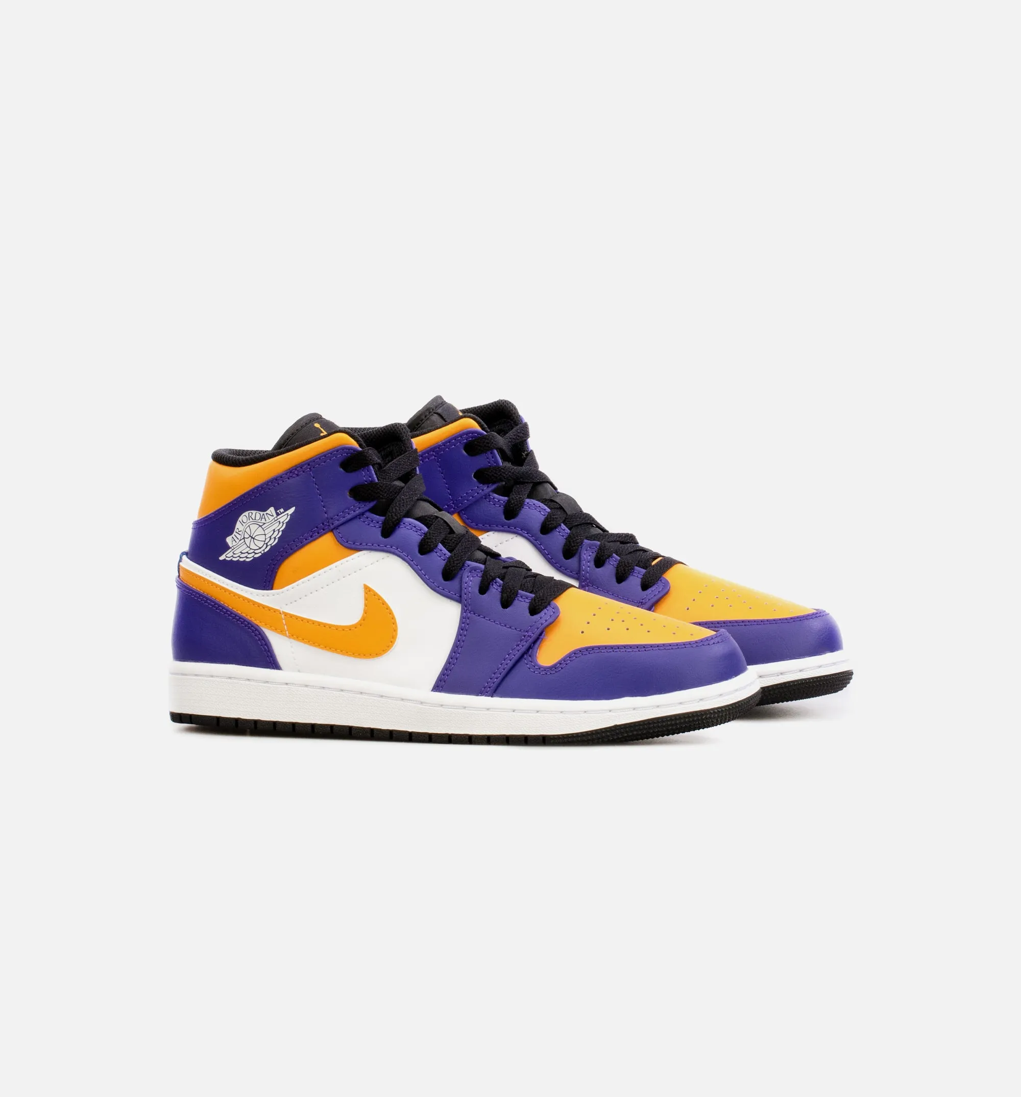 Air Jordan 1 Mid Mens Lifestyle Shoe - Yellow/Purple