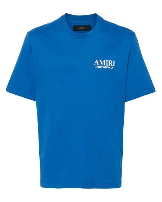 AMIRI Bones Stacked Cotton T-shirt Royal Blue