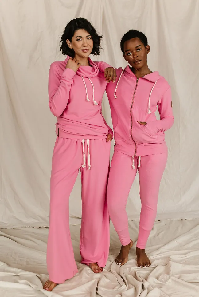 Ampersand Avenue Fullzip Sweatshirt Performance Fleece Pink Tulip