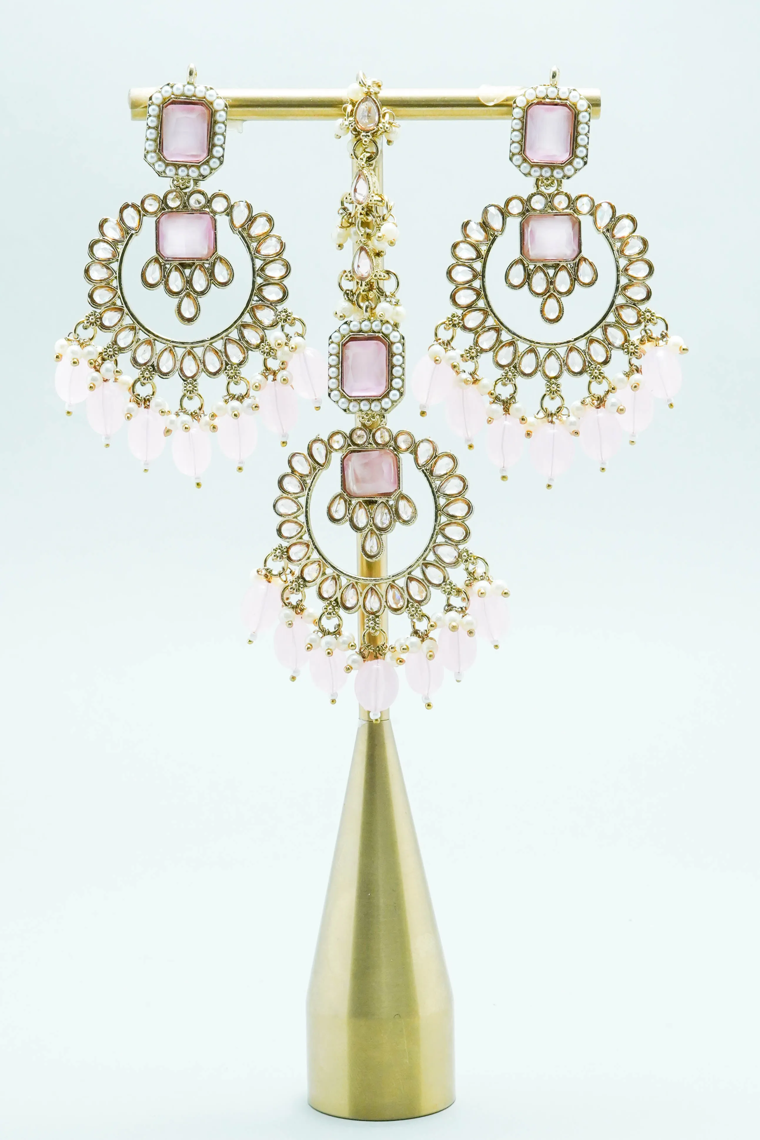 ANVI POLKI EARRINGS WITH TIKKA