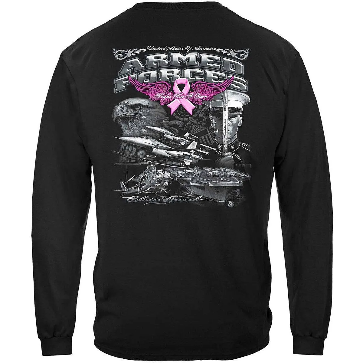 Armed Forces Elite Breed Breast Cancer Awareness T-Shirt