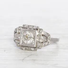 Art Deco 0.75 Carat Old European Cut Diamond Cluster