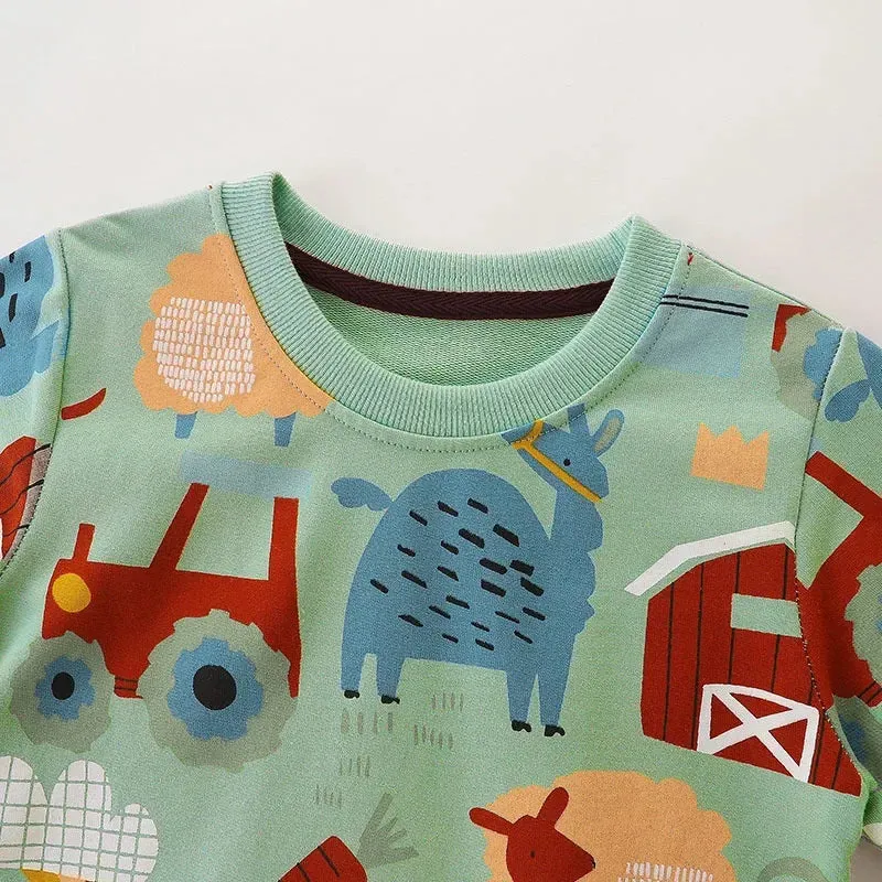 Baby Girl 2-8T Farmhouse Animals 3D Sweater