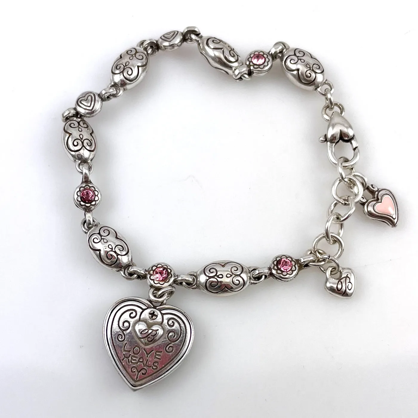 Brighton Trust Your Journey Heart Charm Bracelet