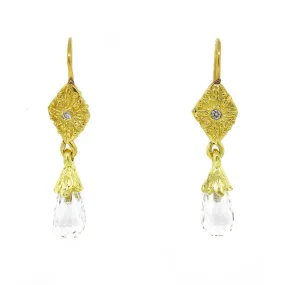 Briolette Topaz Drop Earrings