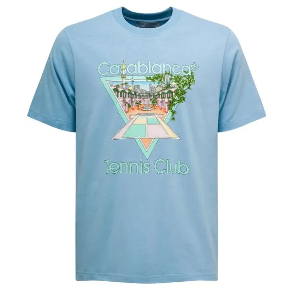 CASABLANCA Tennis Club Icon T-shirt Blue