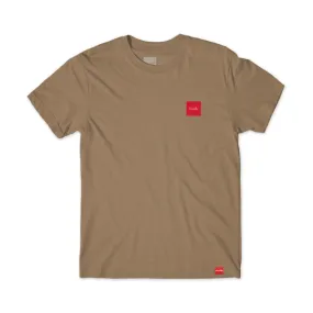 Chocolate Script Square Tee - Safari