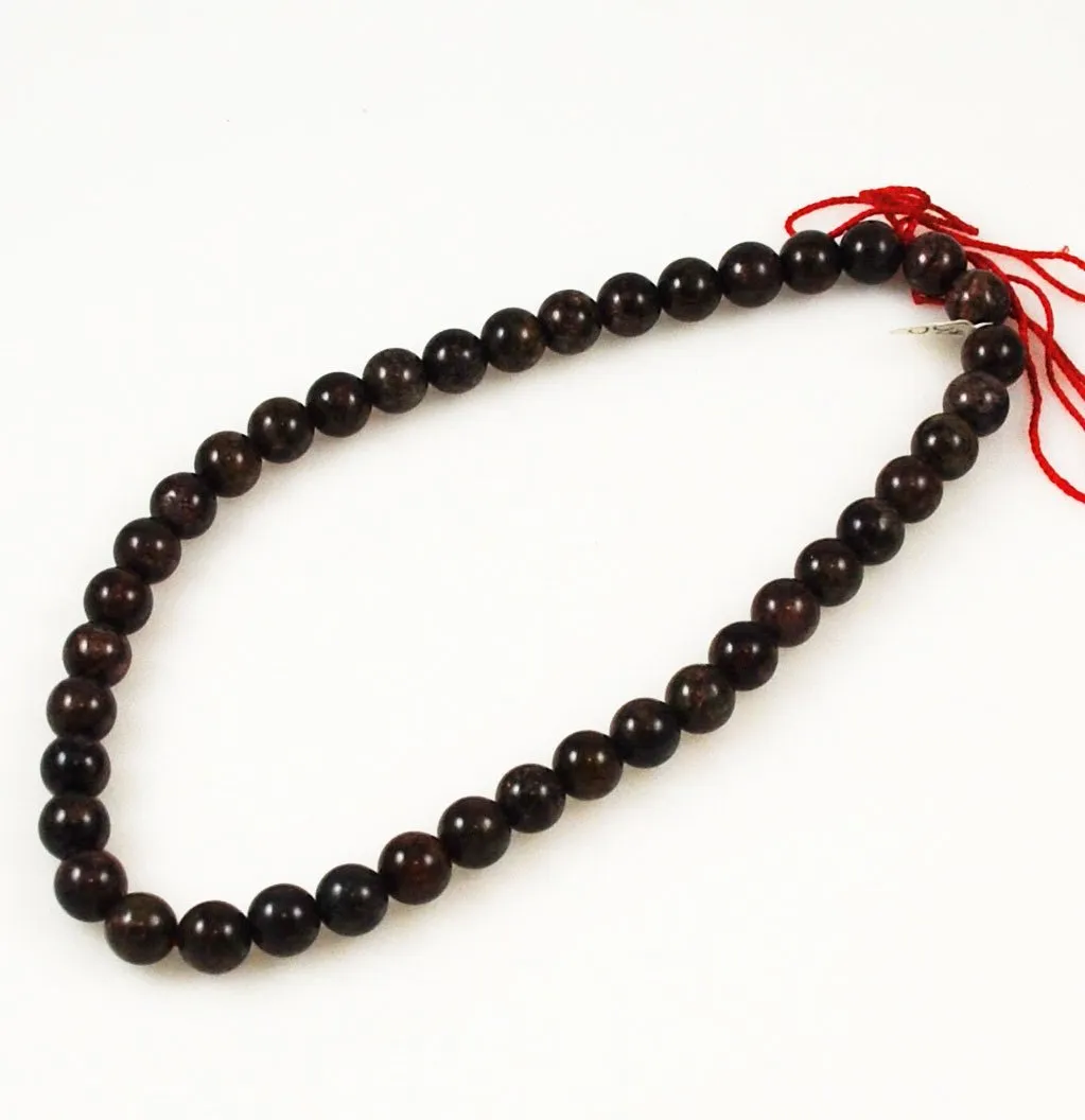 Chocolate Tourmaline Round Bead Strands