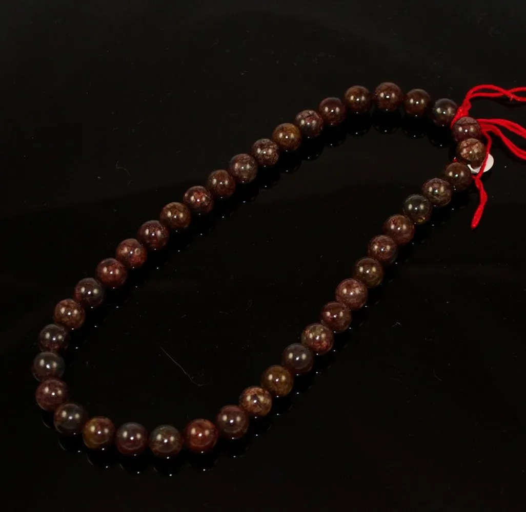 Chocolate Tourmaline Round Bead Strands