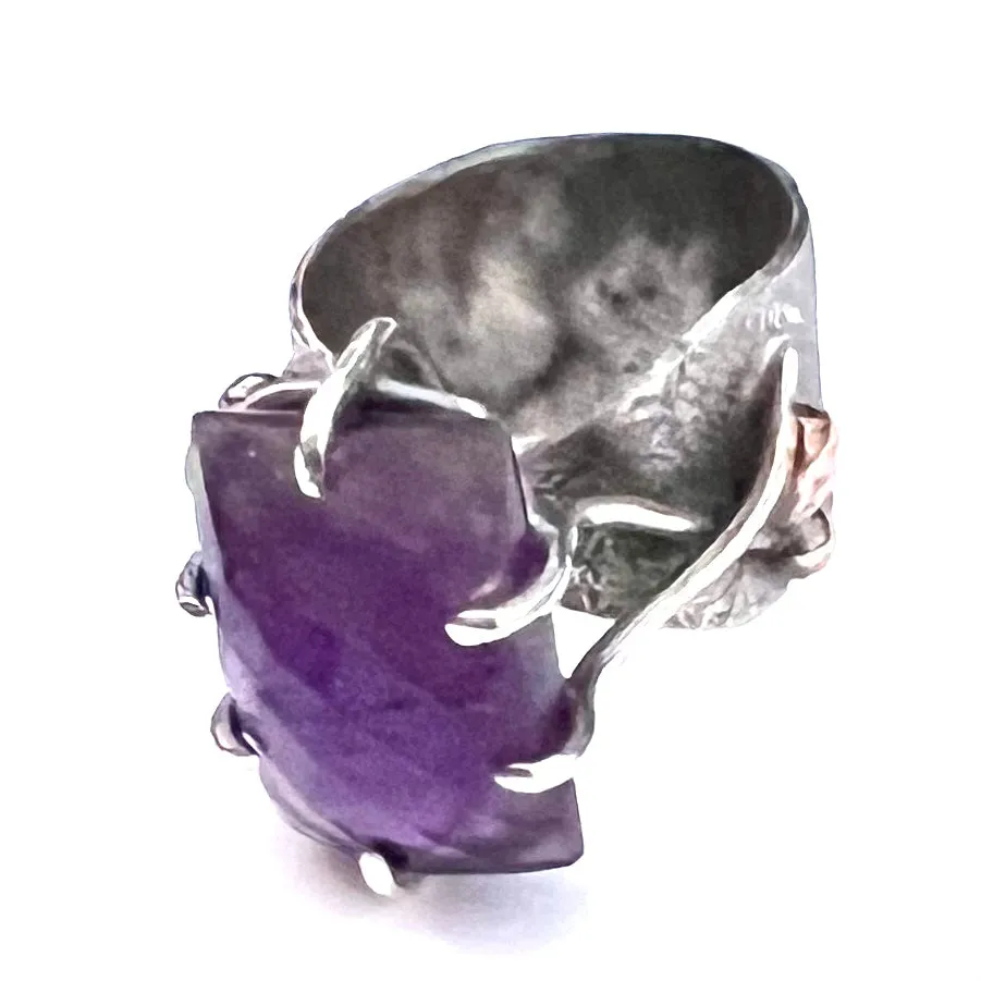 Chunky Amethyst Ring