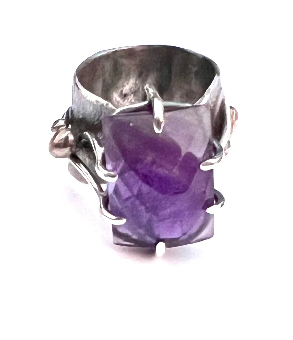 Chunky Amethyst Ring