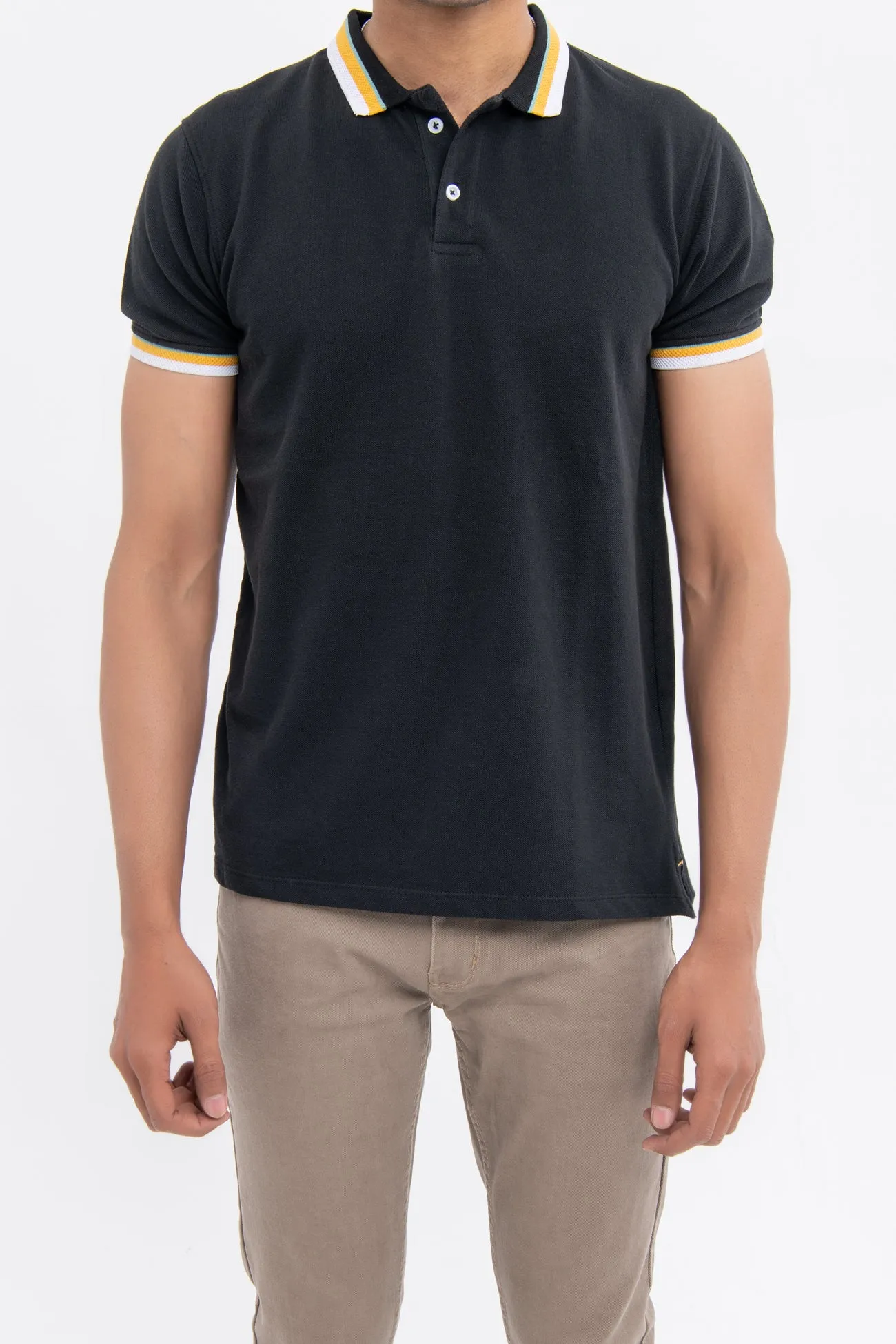 CONTRAST SHORT SLEEVE POLO SHIRT