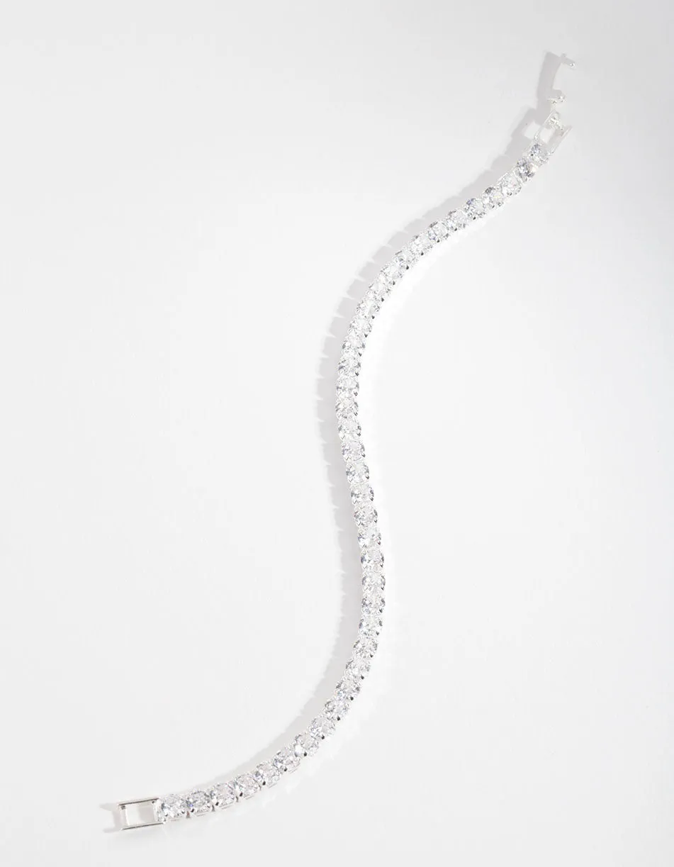 Cubic Zirconia Baguette Tennis Bracelet