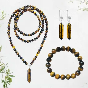 Empowerment Enhancer Tiger Eye Jewelry Set