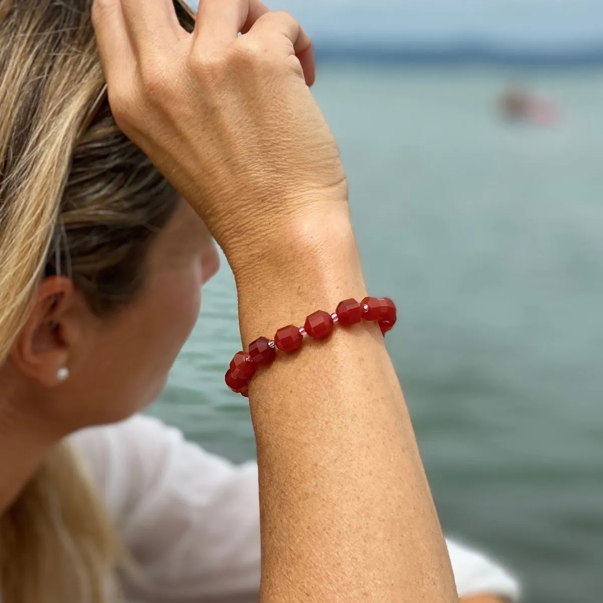 Healing Tube Carnelian Bracelet for Self-Esteem. Best crystal for self esteem