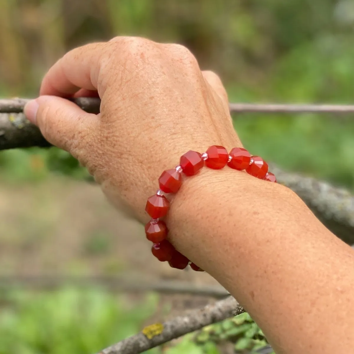 Healing Tube Carnelian Bracelet for Self-Esteem. Best crystal for self esteem