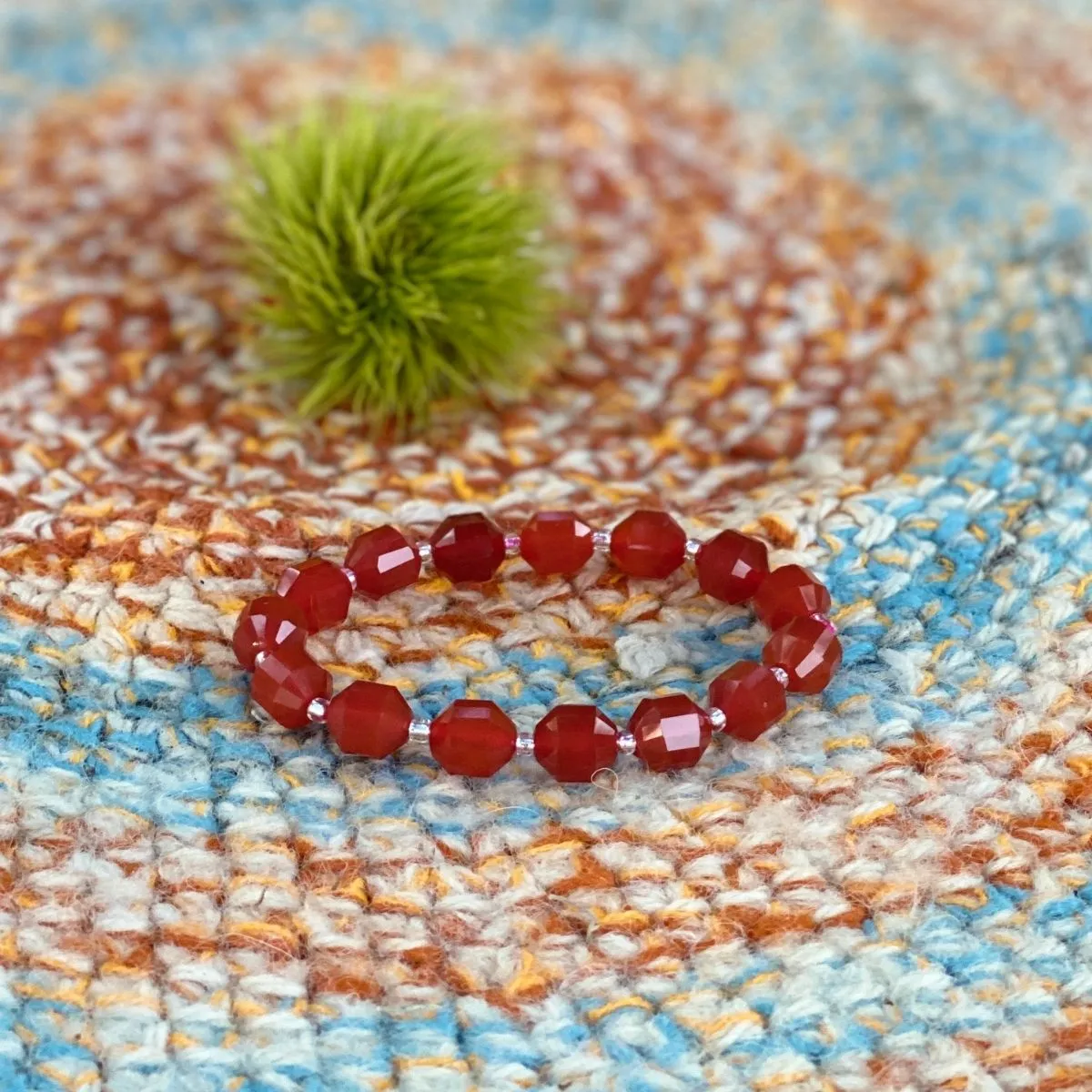 Healing Tube Carnelian Bracelet for Self-Esteem. Best crystal for self esteem