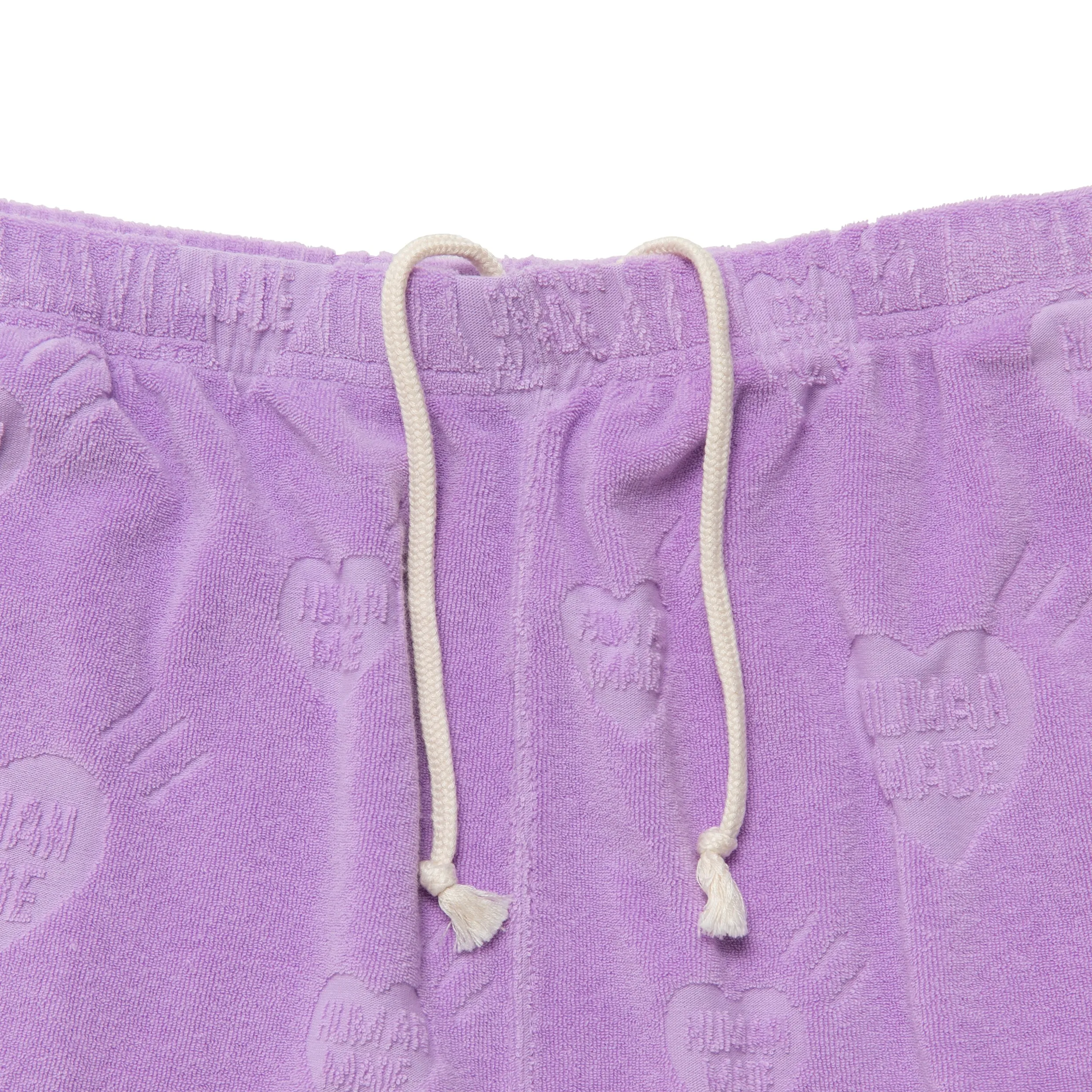 HUMAN MADE HEART PILE SHORTS - PURPLE