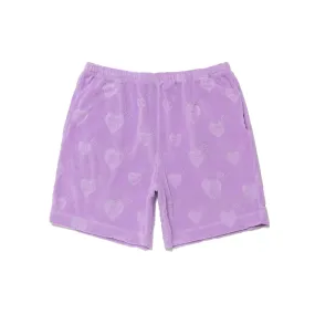 HUMAN MADE HEART PILE SHORTS - PURPLE