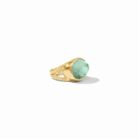 Julie Vos Nassau Statement Ring, Aquamarine Blue