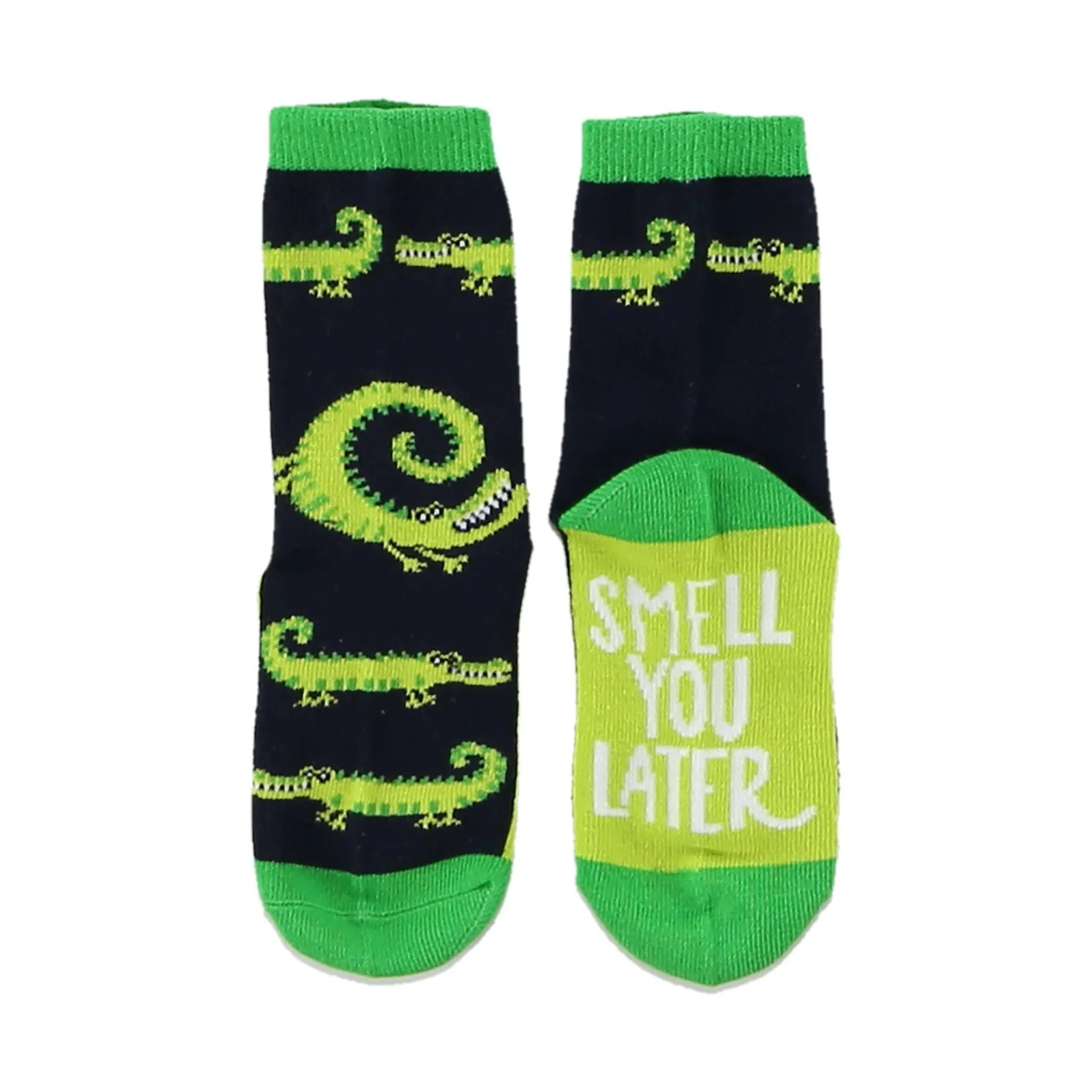 Lazy One Smell You Later Alligator Kids' Sock - Green