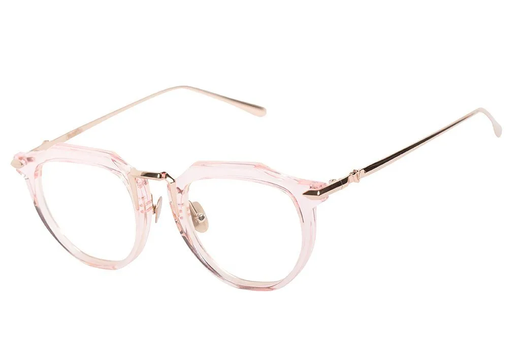 Le Chateau | Optics - Crystal Pink w. Rose Gold Titanium Trim / Clear Lens