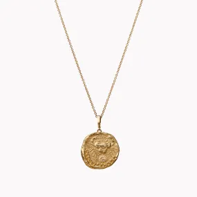 Limited Edition Karkinos Large Diamond Coin Charm Necklace