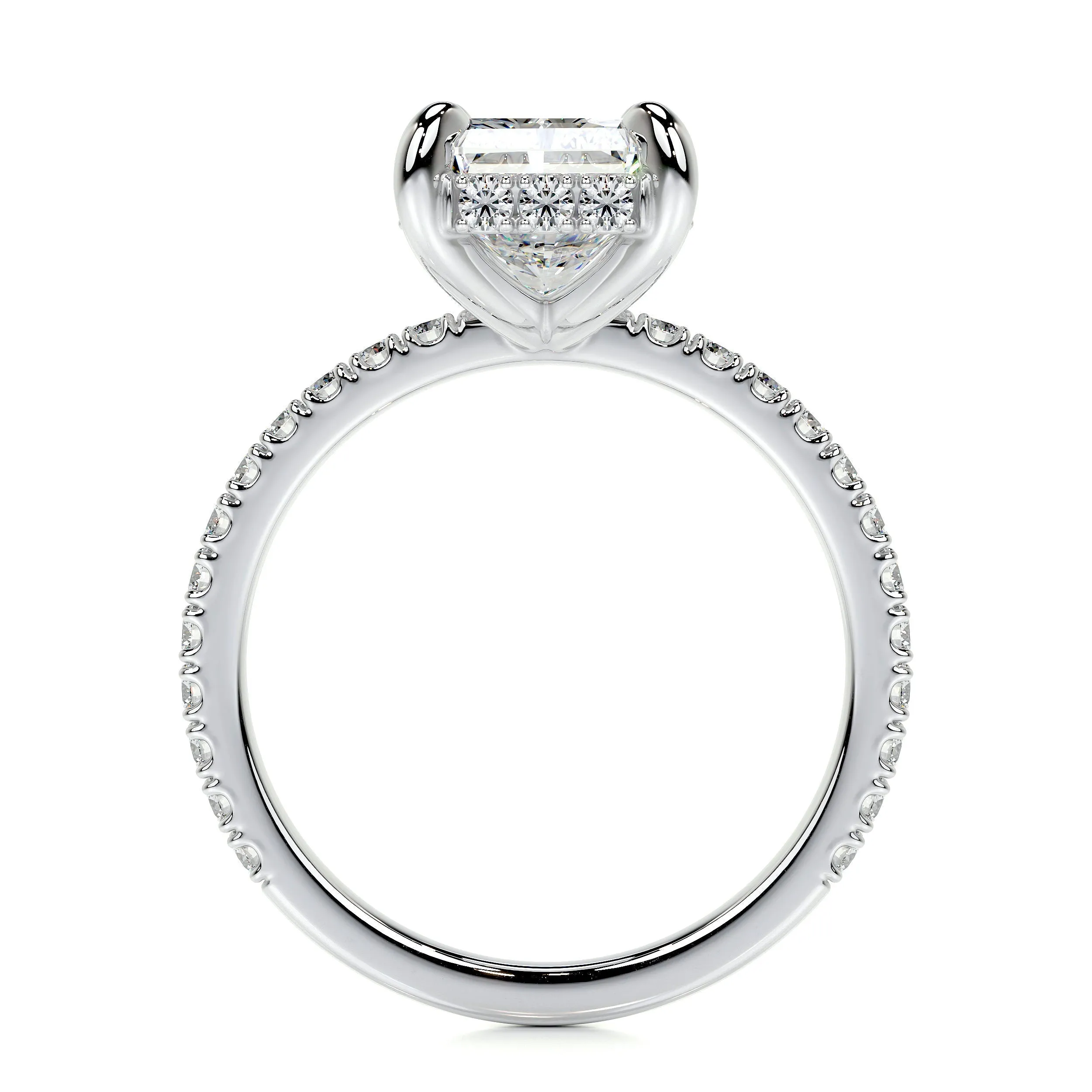 Luna Lab Grown Diamond Ring   (3.69 Carat) -14K White Gold (RTS)