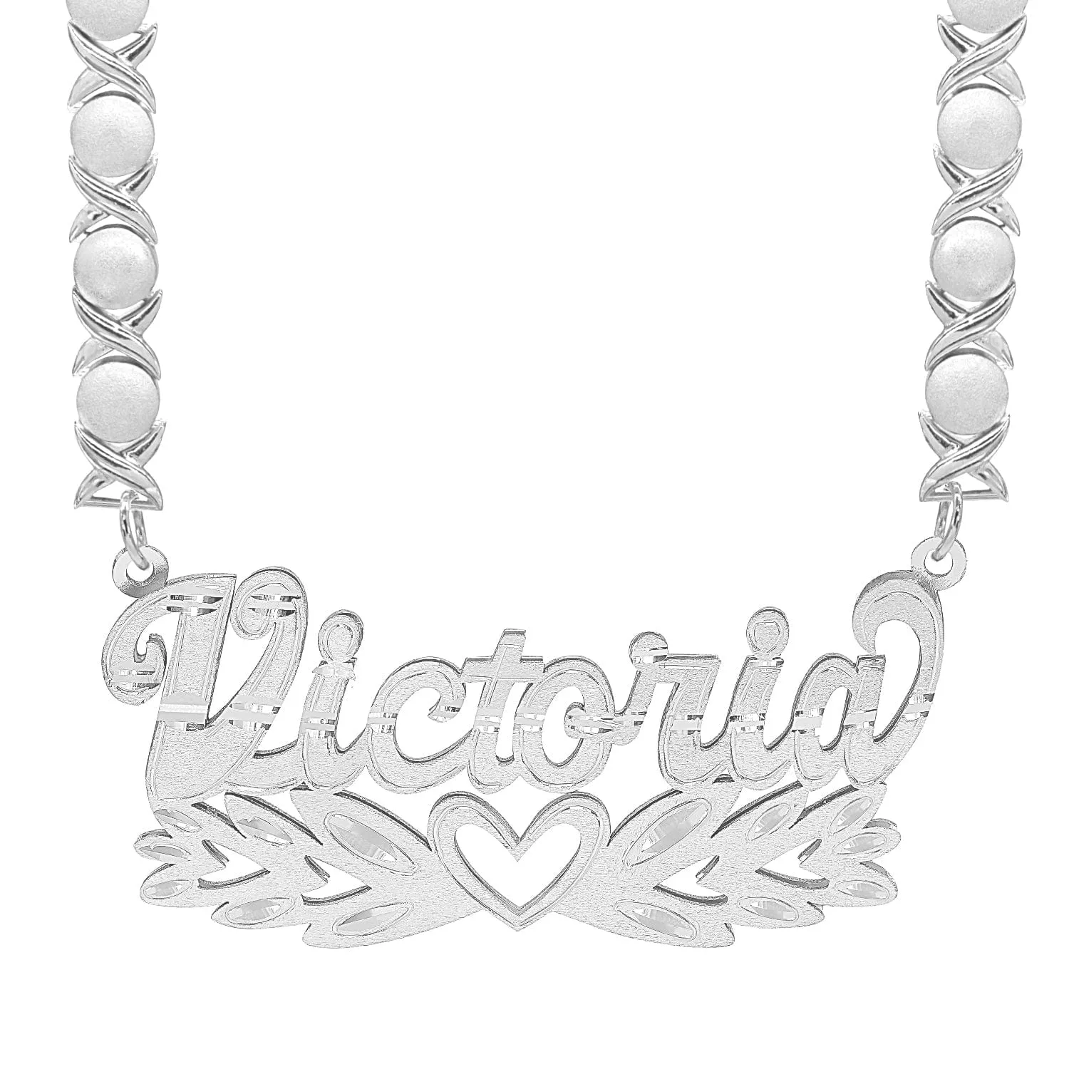 Personalized Double Nameplate Necklace Victoria