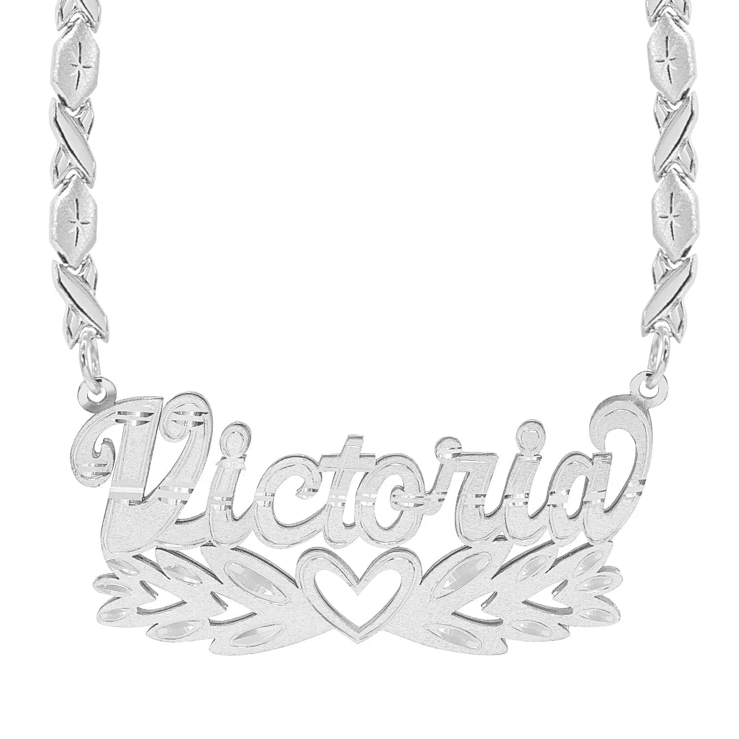 Personalized Double Nameplate Necklace Victoria