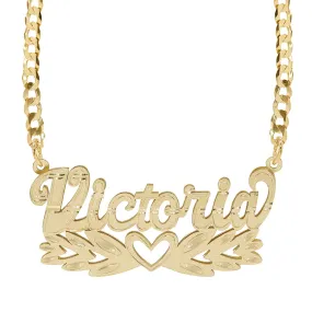 Personalized Double Nameplate Necklace Victoria