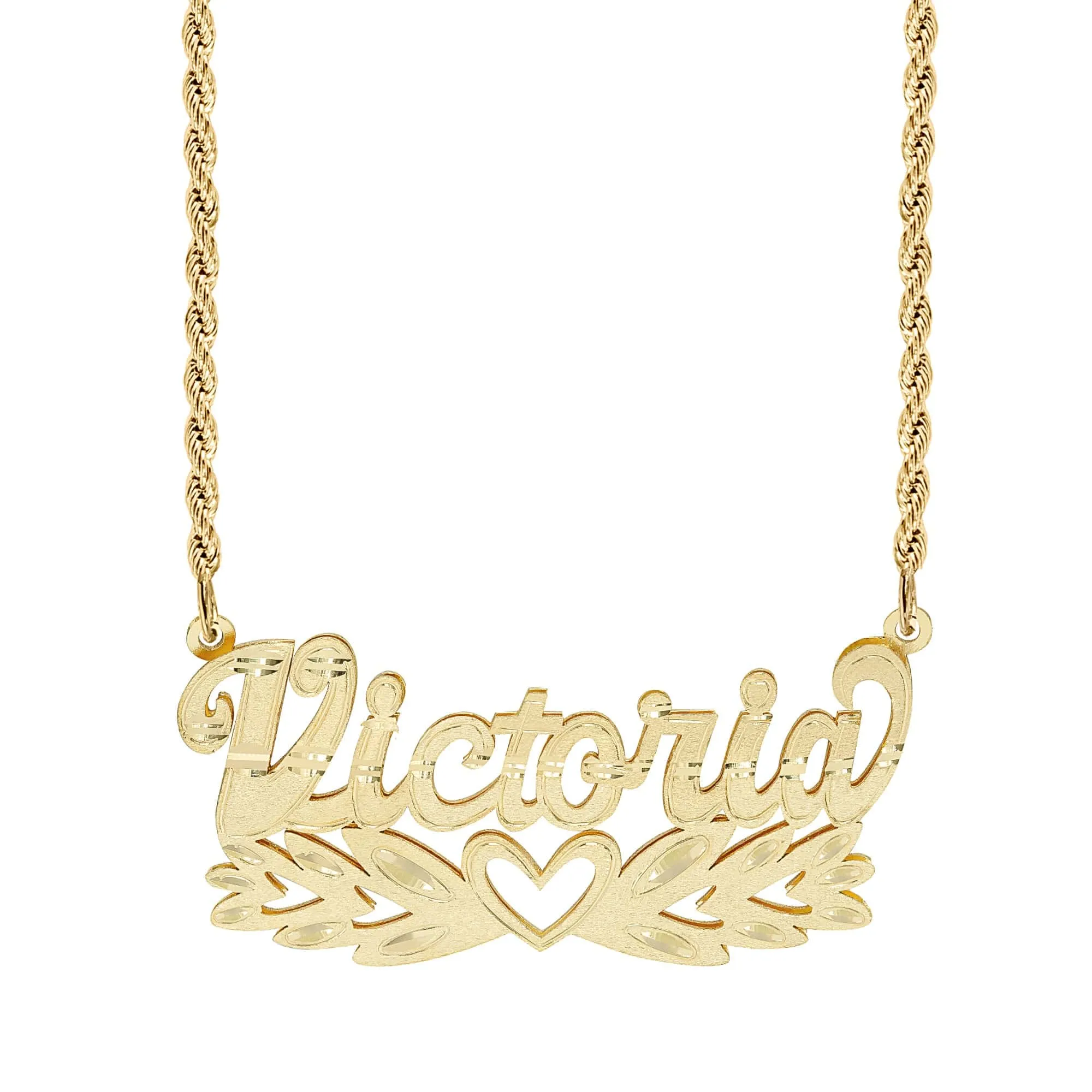 Personalized Double Nameplate Necklace Victoria