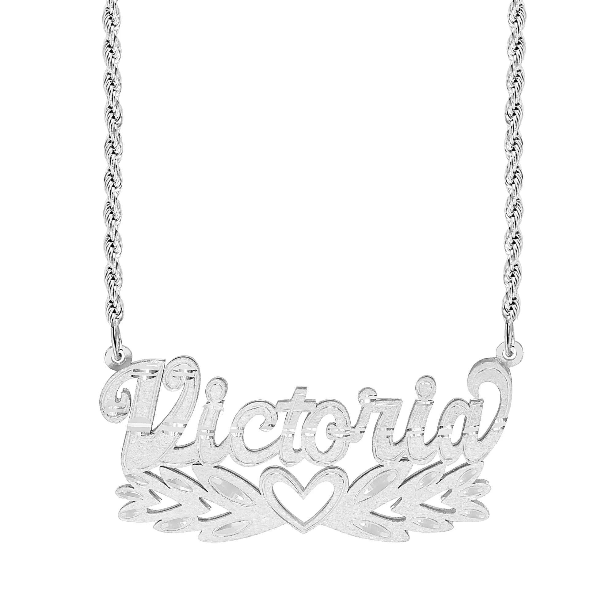 Personalized Double Nameplate Necklace Victoria