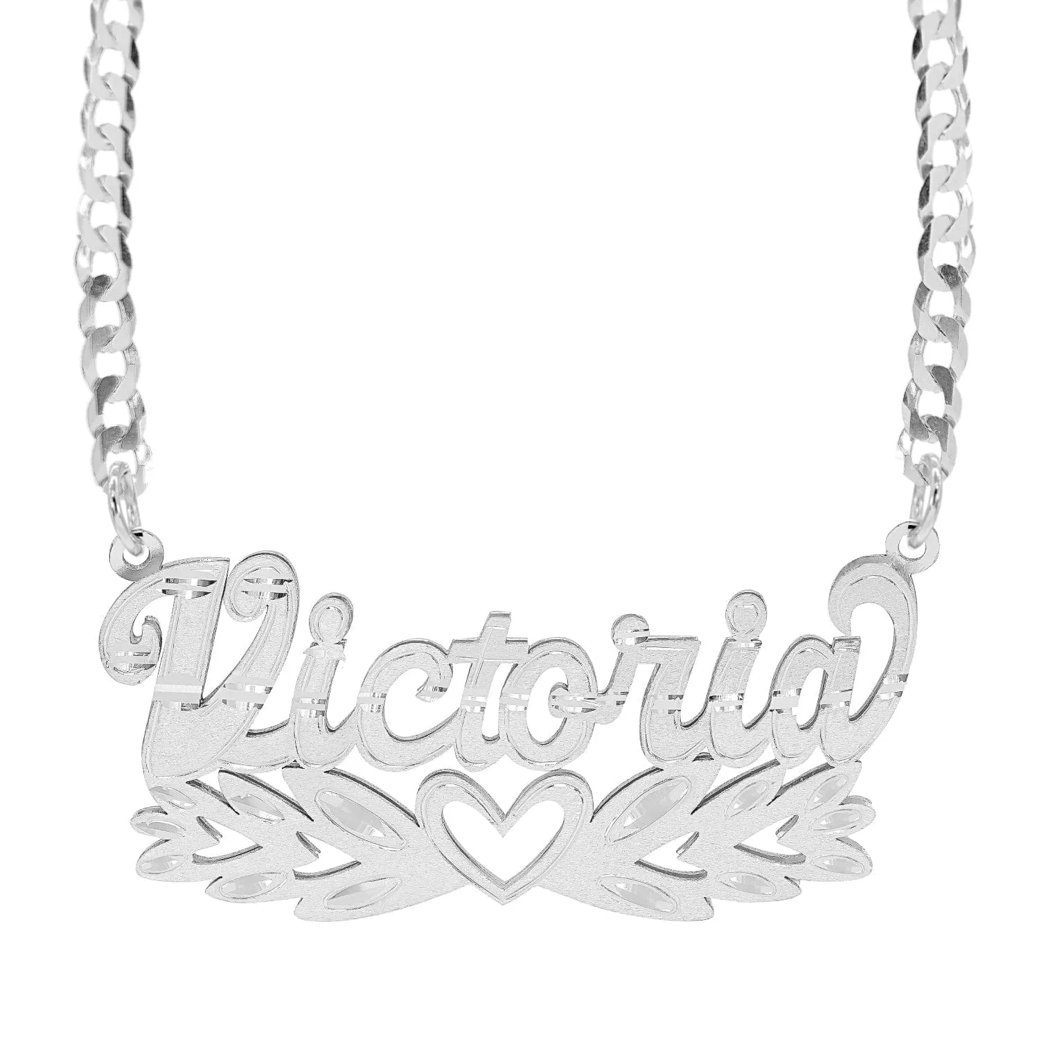 Personalized Double Nameplate Necklace Victoria