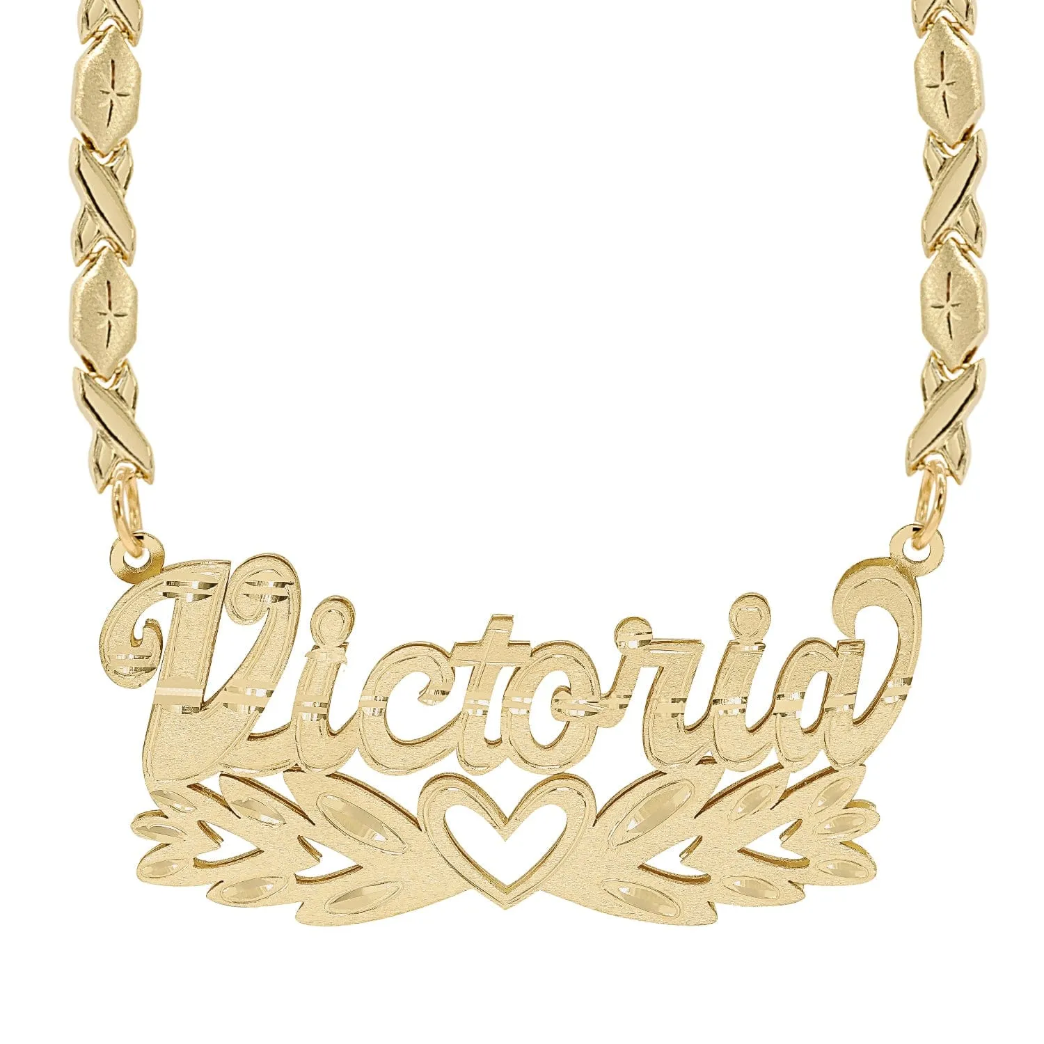 Personalized Double Nameplate Necklace Victoria