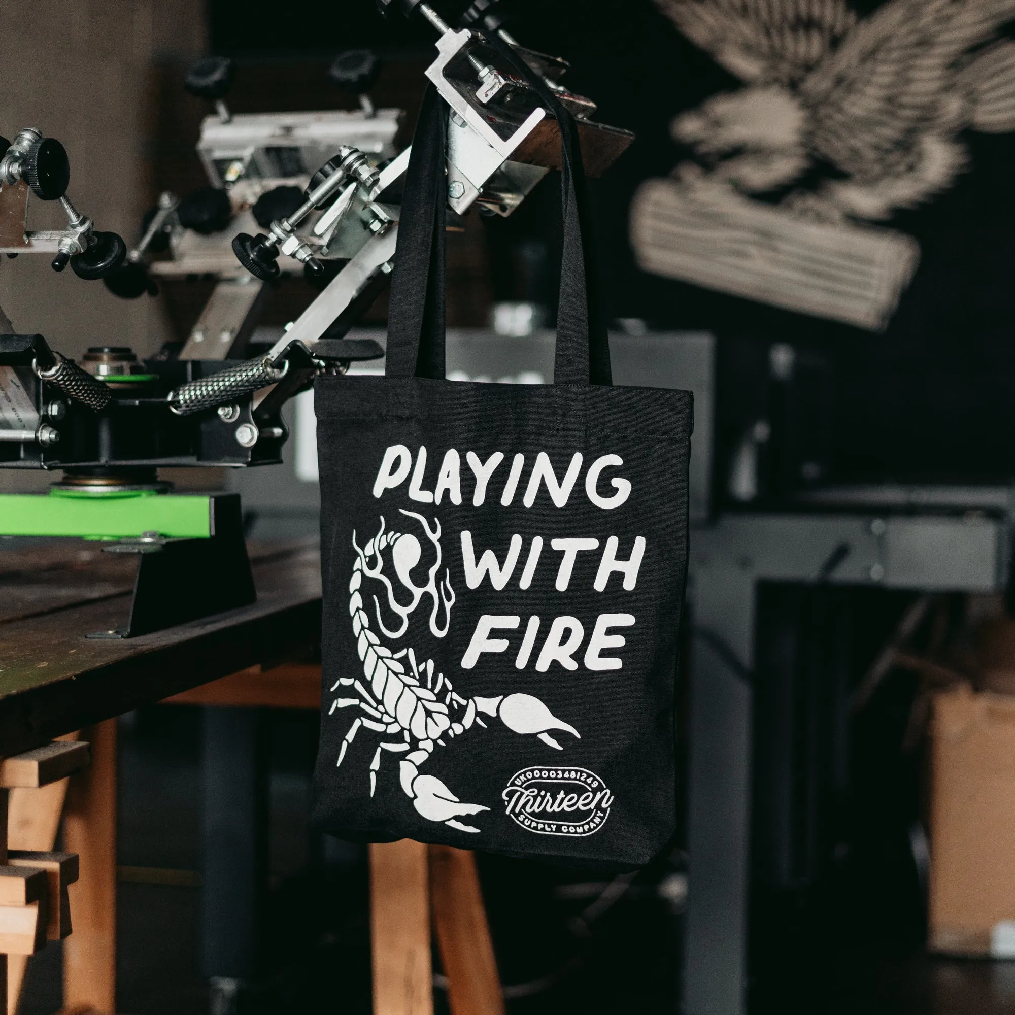 PLAYING WITH FIRE - TOTE BAG