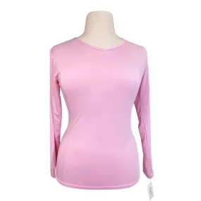 Real Essentials Dry-Fit Long Sleeve Shirt in Baby Pink - Women's Large