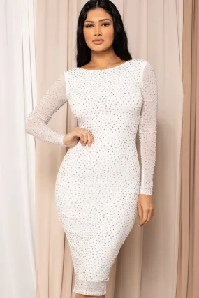 RHINESTONE MIDI DRESS