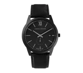 Saxon 39mm, Black Case, Black Leather