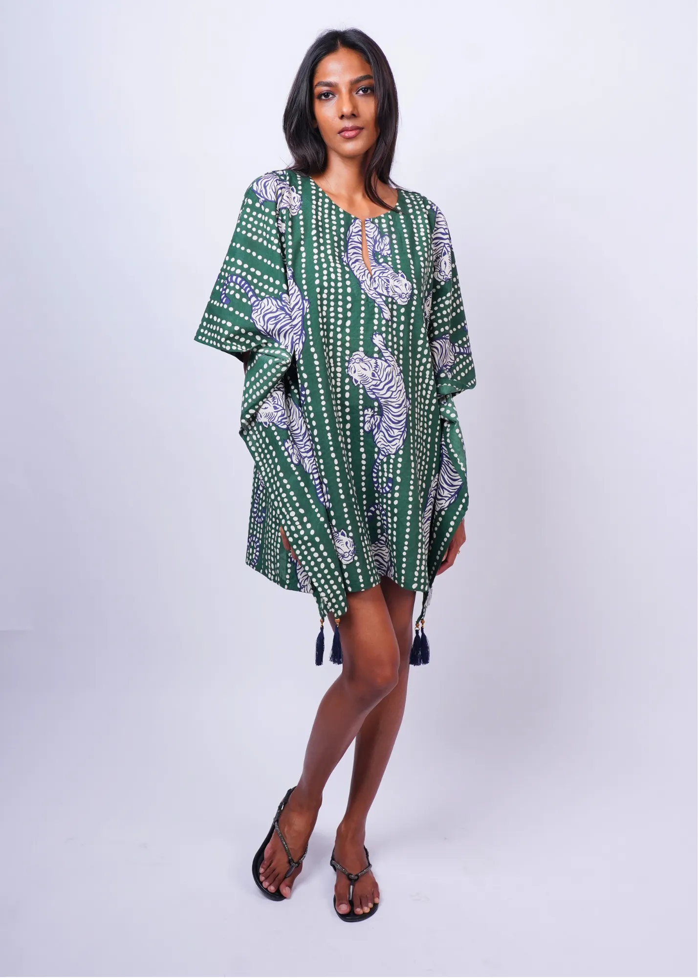 Short Caftan - Moss Tiger