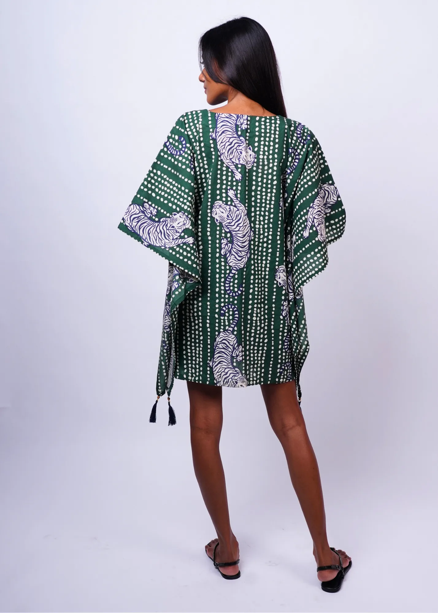 Short Caftan - Moss Tiger