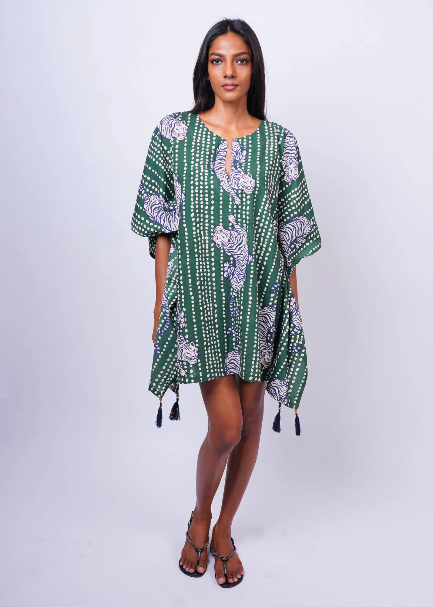 Short Caftan - Moss Tiger