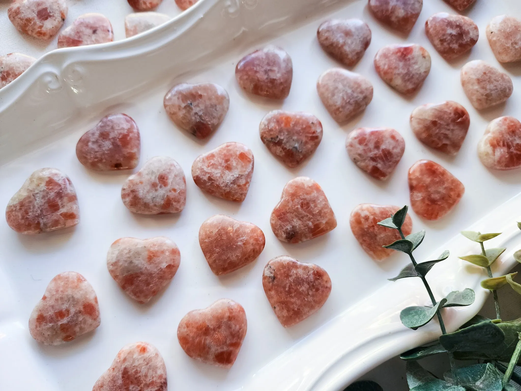 Sunstone Flat Mini Hearts