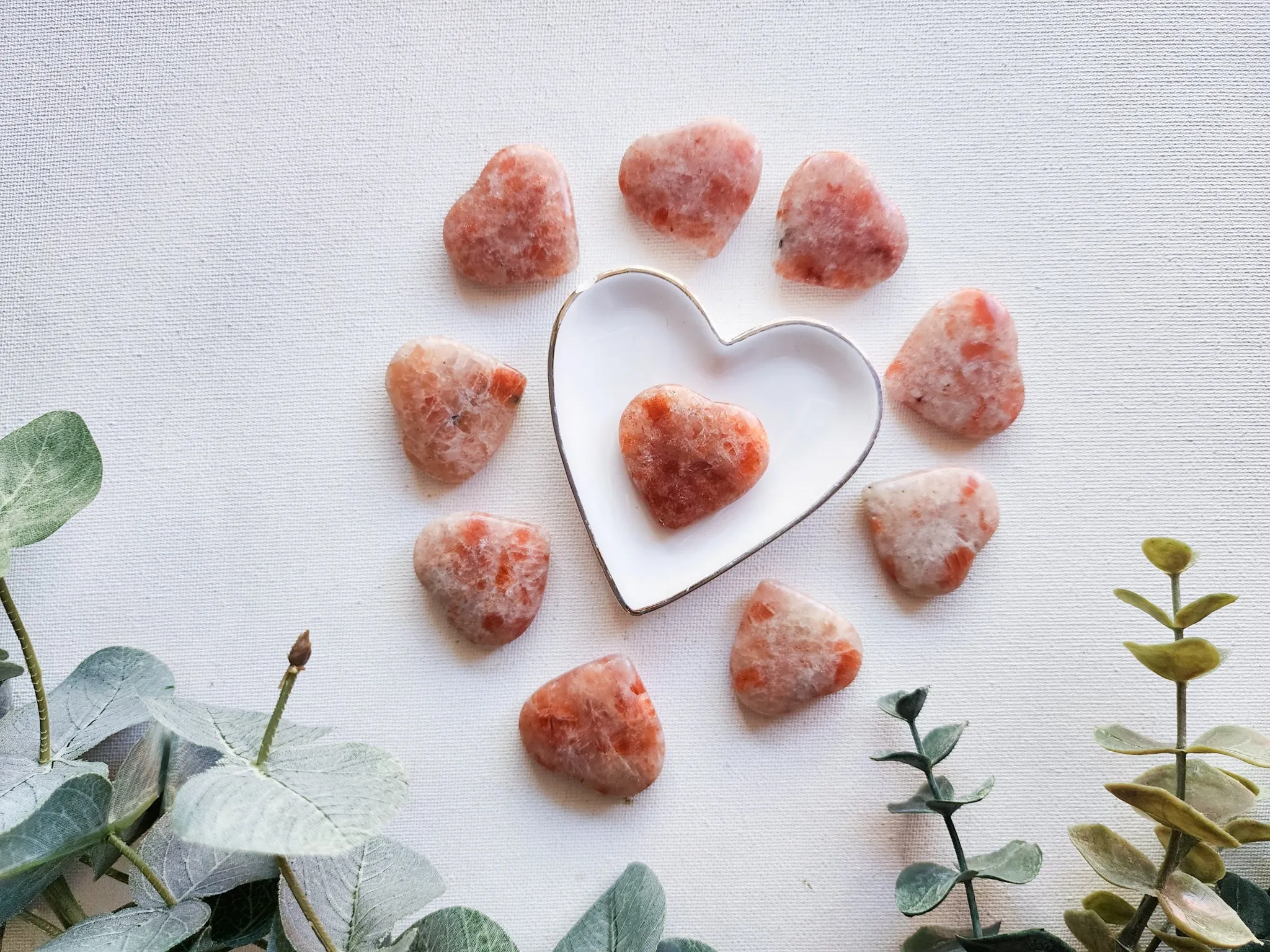 Sunstone Flat Mini Hearts