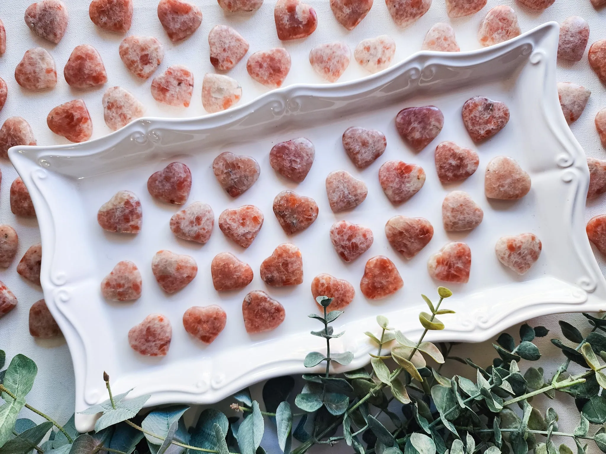 Sunstone Flat Mini Hearts